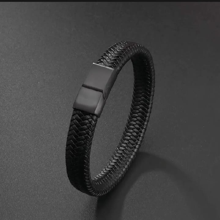 Luxmenz Genuine Leather Bracelet for Men – Black & Brown | Washable & Durable