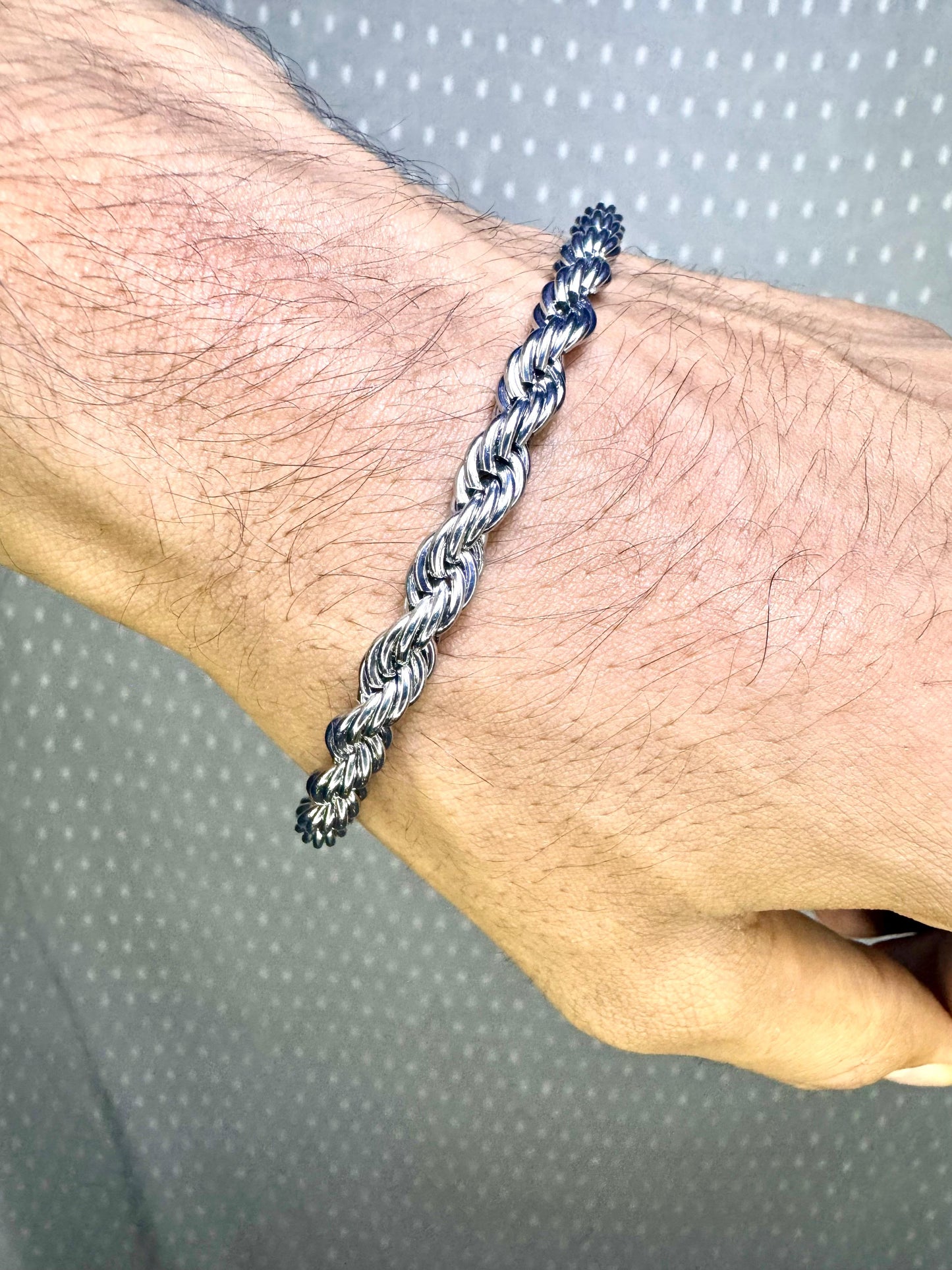 Luxmenz Rope Chain Bracelet – Rust-Resistant Stainless Steel, Everyday Wear