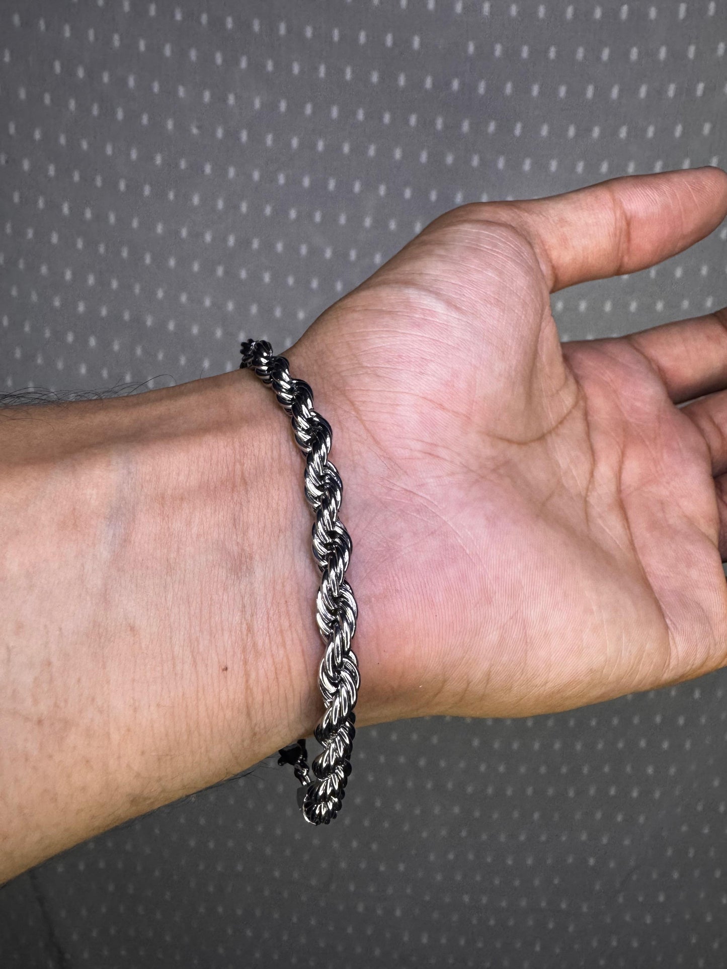 Luxmenz Rope Chain Bracelet – Rust-Resistant Stainless Steel, Everyday Wear