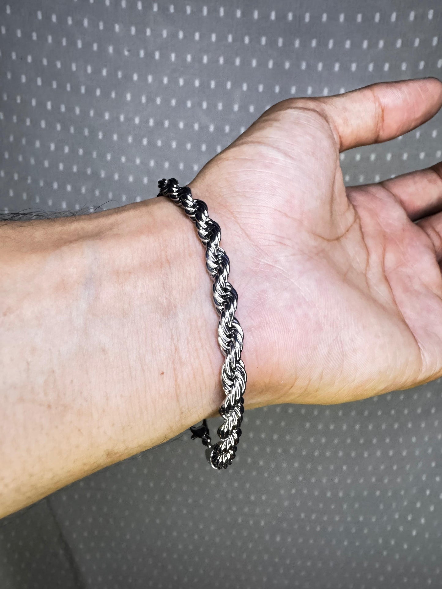 Luxmenz Rope Chain Bracelet – Rust-Resistant Stainless Steel, Everyday Wear