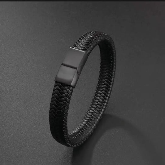 Luxmenz Genuine Leather Bracelet for Men – Black & Brown | Washable & Durable