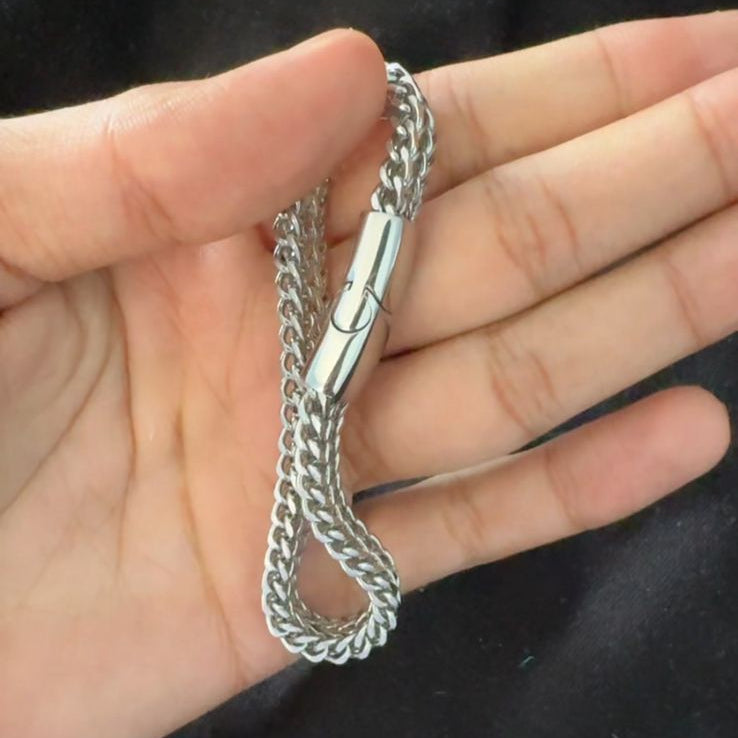 Double Chain 7mm Bracelet