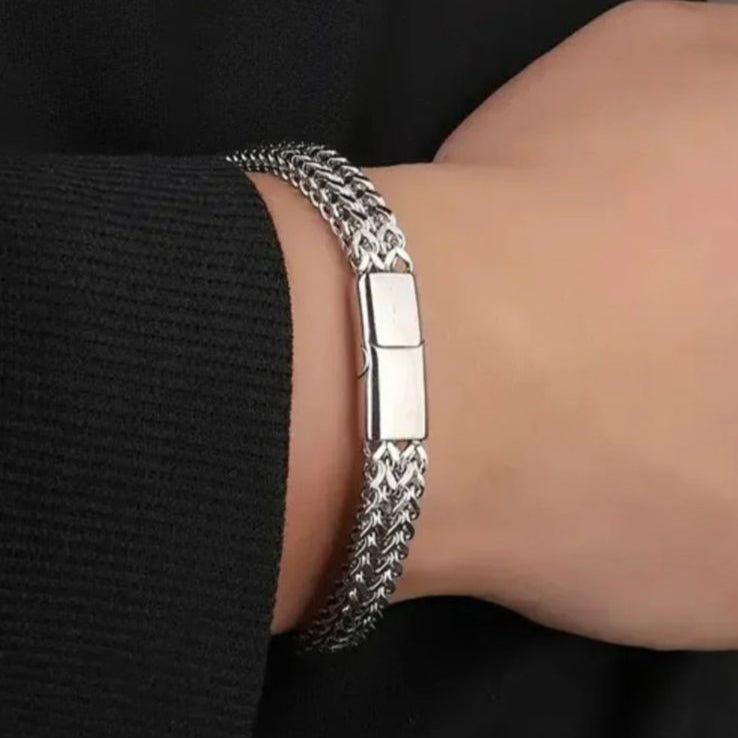 Double Chain 7mm Bracelet